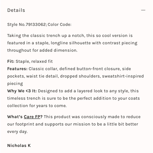 Nicholas K X Free People Jude Trench coat - Picture 8 of 9